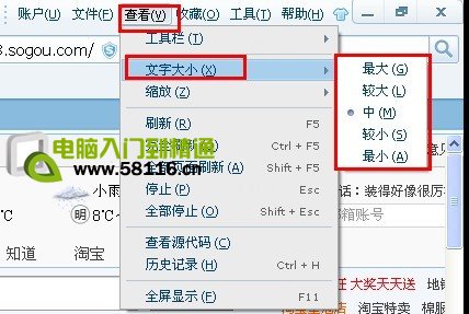 浏览器字体设置